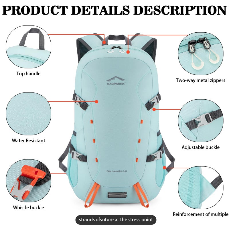 BAGPARKK Hiking Backpack Large 35L Travel Backpacks for Men Women Water Resistant Ultra Lightweight Foldable Packable Camping Daypack for Outdoor Sports - Image 5
